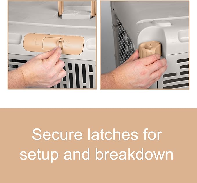 SportPet Designs Collapsible Pet Kennel, 30" Medium (Tan)