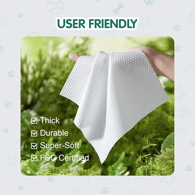 COCOYO Disposable Wet Wipes for Dogs & Cats I 300 Wipes for Cleaning and Deodorizing - Plant-Based, Hypoallergenic Pet Wipes for Puppies - Wipes for Paws, Butt, & Body - Fragrance Free