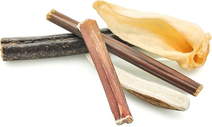 Barkworthies Healthy Dog Treats & Chews Puppy Dog Variety Pack (5 Chews) - Protein-Rich, All-Natural, Easily Digestible, Rawhide Alternative - Promotes Dental Health - Great Gift for All Dogs