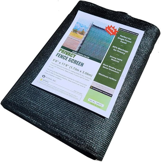 Knitted Shade Cloth 6ft x 12ft 85% Sunblock Kennel Shade Cover with Grommets Green (Excludes Kennel) - PS0612GRNX1