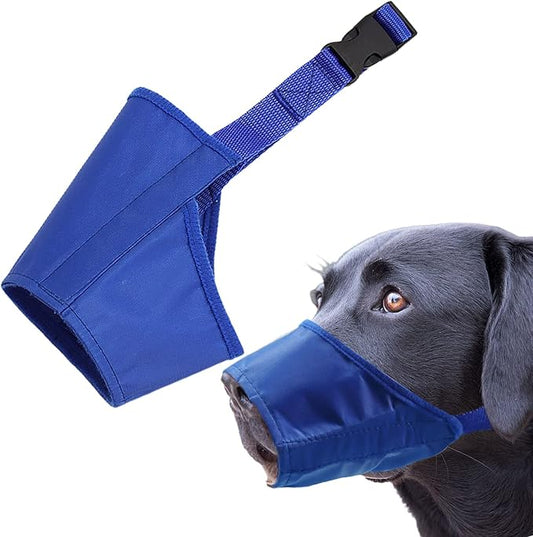 Parts Express Dog Muzzle, Soft Anti-Biting Barking Chewing Muzzle, Breathable Waterproof Adjustable Muzzle for Small Medium,Large Dogs,Blue (XL)