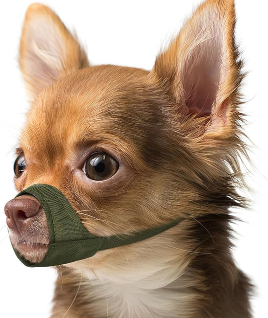 Mayerzon Short Snout Dog Muzzle, Small Muzzle for Chihuahua Shih Tzu American Bully Boxer Puppy, Soft Fabric Muzzles for Grooming Vet Visits