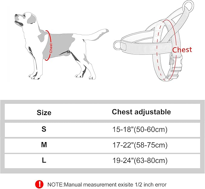 PET ARTIST Soft Flannel Padded No Pull Dog Tactical Harness for Medium Large Dog,Quick Fit Reflective Strip Escape Proof Dog Vest Harness