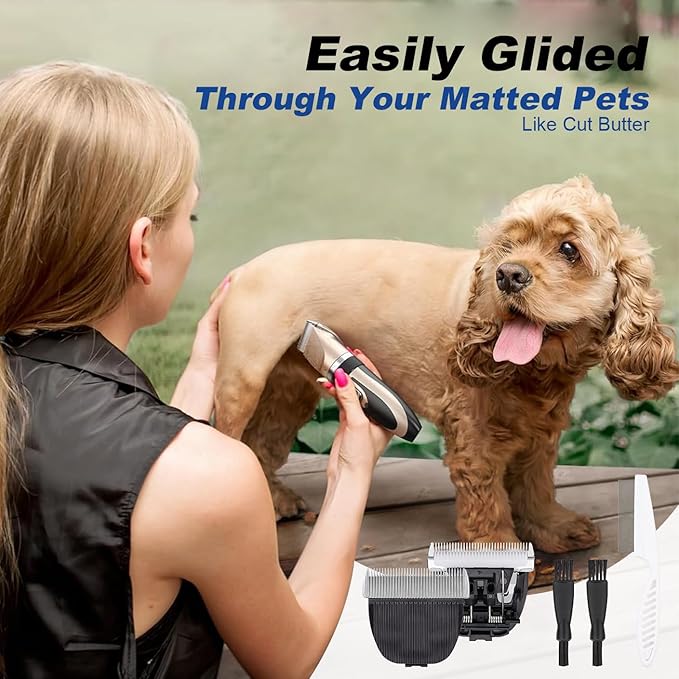 Pet Dog Grooming Replacement Blades: Low Noise Pet Clipper Replacement Blades for ONEISALL Dog Low Noise Dog Clipper & Dog Hair Vacuum Clipper