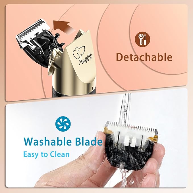 Dog Clippers for Grooming,Dog Grooming Kit Clippers,Dog Grooming kit,Pet Hair Trimmer,Shaver Cordless Electric Quiet Hair Clipper Set for Pet Shaver with Paw Trimmer for Small & Large Dogs Cats pet