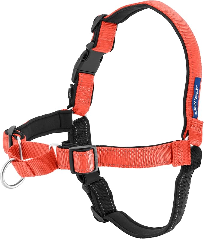 PetSafe Easy Walk Deluxe Dog Harness, No Pull Dog Harness – Perfect for Leash & Harness Training – Stops Pets from Pulling and Choking on Walks – Medium, Rose