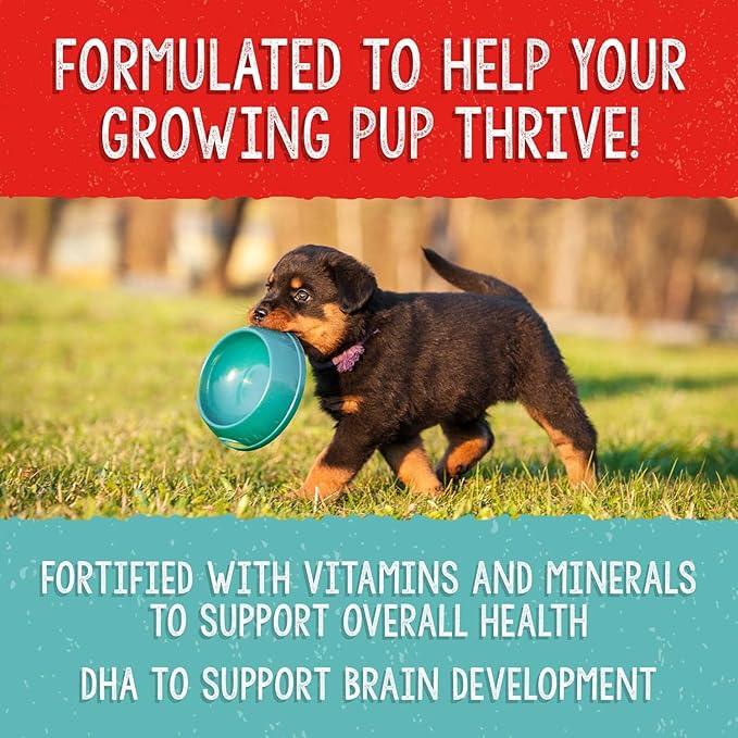 Stella & Chewy's Freeze Dried Raw Meal Mixers – Crafted for Puppies – Grain Free, Protein Rich Perfectly Puppy Beef & Salmon Recipe – 3.5 oz Bag