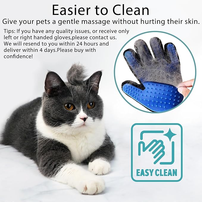LIONROGE Cat Grooming Glove Brush,Self-Cleaning Slicker Pet Brush for Short and Long Haired Pets,Dog Bath Brush for Shedding and Grooming,Removes Loose Hair and Tangles,Promote Circulation