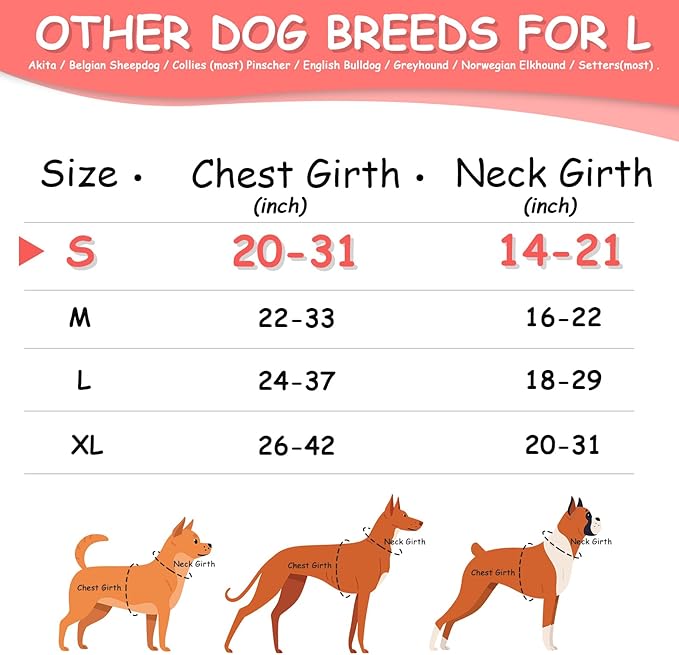 AUROTH Dog Harness Small Sized Dog, Small No Pull Dog Harness, Dog Harness for Small Dogs, Harness Small Size Dog Vest Harness with Handle, Rose Red S