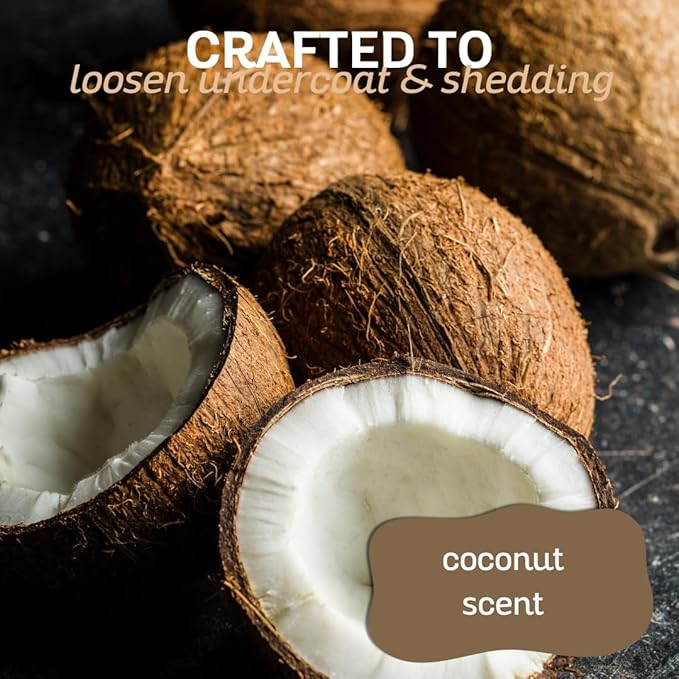 Bark2Basics DeShedding Dog Conditioner, 1 Gallon - Combats and Reduces Shedding, Removes Undercoat, Fights Excessive Hair Shed, Omega 3 and 6 Rich, Strengthens The Hair Follicle, Natural, USA Made