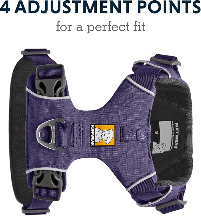 Ruffwear, Front Range Dog Harness, Reflective and Padded Harness for Training and Everyday, Purple Sage, Large/X-Large