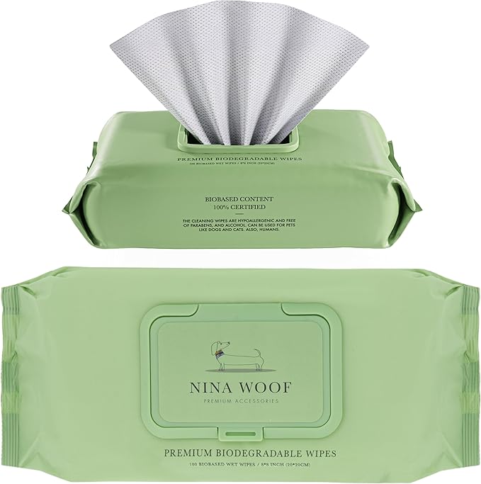 Premium Dog Wipes - Alcohol-Free Plant-Based Cleaning Wipes for Dogs and Cats (400 Wipes)