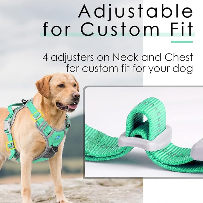ThinkPet No Pull Harness Breathable Sport Vest with Handle-Dog Harnesses Reflective Adjustable for Medium Large Dogs