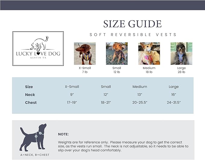 Lucky Love Dog, Soft Reversible Harness Vests, Vivid Floral Dog Vest Harness for Small Female Dogs, Stylish Dog Accessory, (Ladybird, Small)