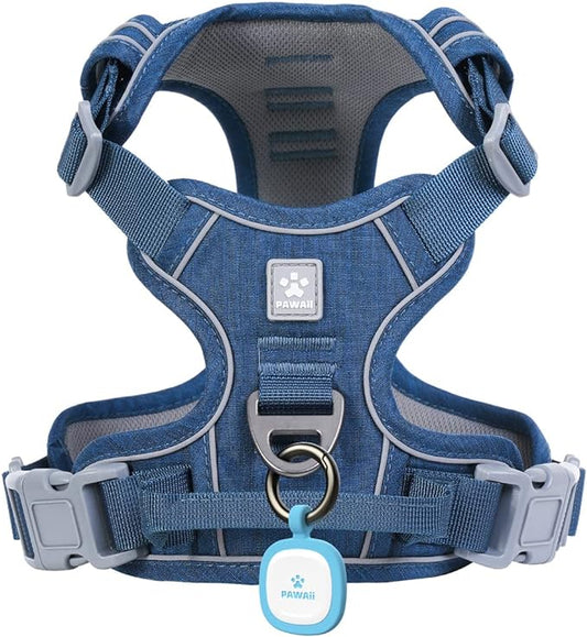 Pawaii Dog Harness for Small Dogs, Dog Harness with Pet ID Tag, No Choke Dog Harness, Adjustable Soft Padded Pet Vest with Easy Control Handle