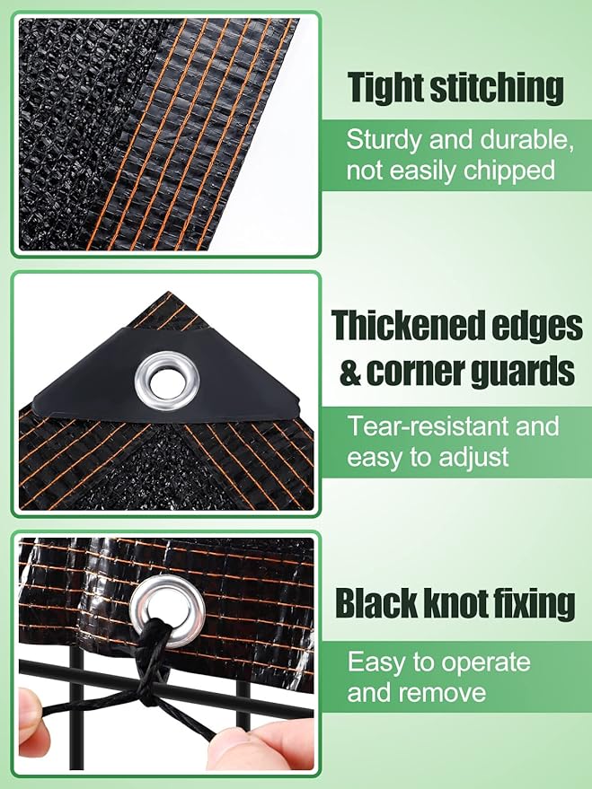 High Density Dog Kennel Shade Cover- 10 x 13ft Upgrade Mesh Shade Panel, Dog Cage Sunblock Shading Cloth Net Mesh Tarp with Rope for Outdoor Dog House Large Pet Crate Chicken Coop