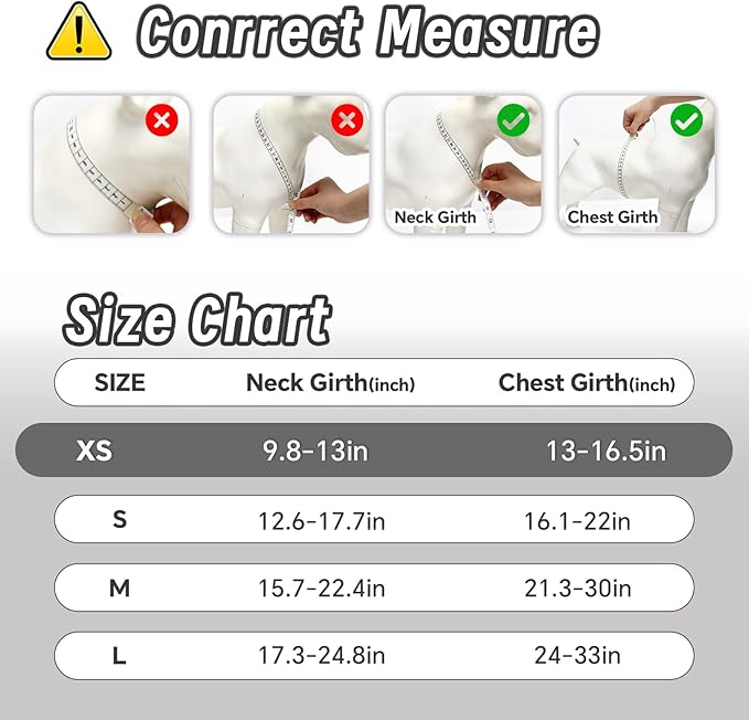 Dog Harness Leash Set, No Pull Adjustable Halter Cute Comfort Padded Handle for Medium Sized Large Small Dogs Walking Training Running with Reflective（XSmall,Black）