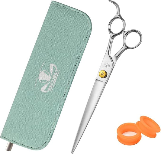 Gold Mantis Professional Dog Shears,8.0" Straight Shear For Thick Long Hair Large Dog Cat