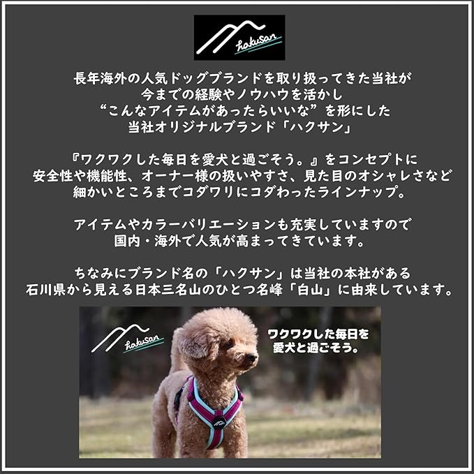 [白山:Hakusan] Y Type Mech Dog Harness Dot Made by Japanese,Comfortable, Light, Easy Put on-Off, 35- Small & Medium God, Lime