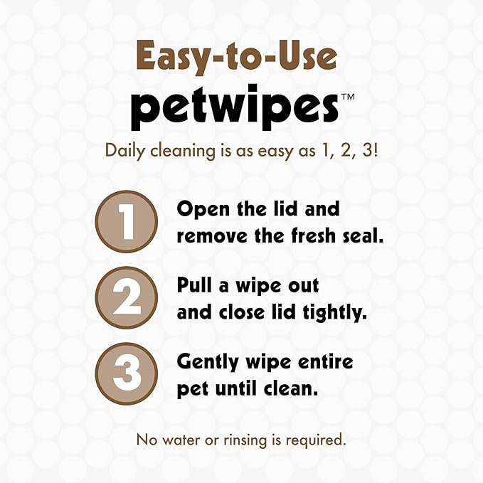 Petkin Oatmeal PetWipes Mega Valu-Pak 125 ct