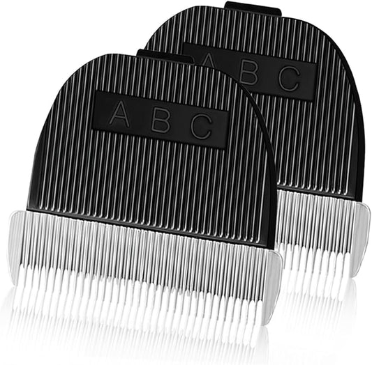 2 PCS Replacement 35 Teeth Dog Grooming Clipper Blades, Low Noise Dog Trimmer for Grooming,Sharp Titanium Alloy Ceramic Grooming Clipper Blade