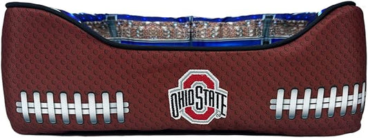 NCAA Ohio State Seminoles Stadium Dog Bed, Pet Pillow Bed for Dogs, Sporty Football Dog Bed and Lounge Cushion