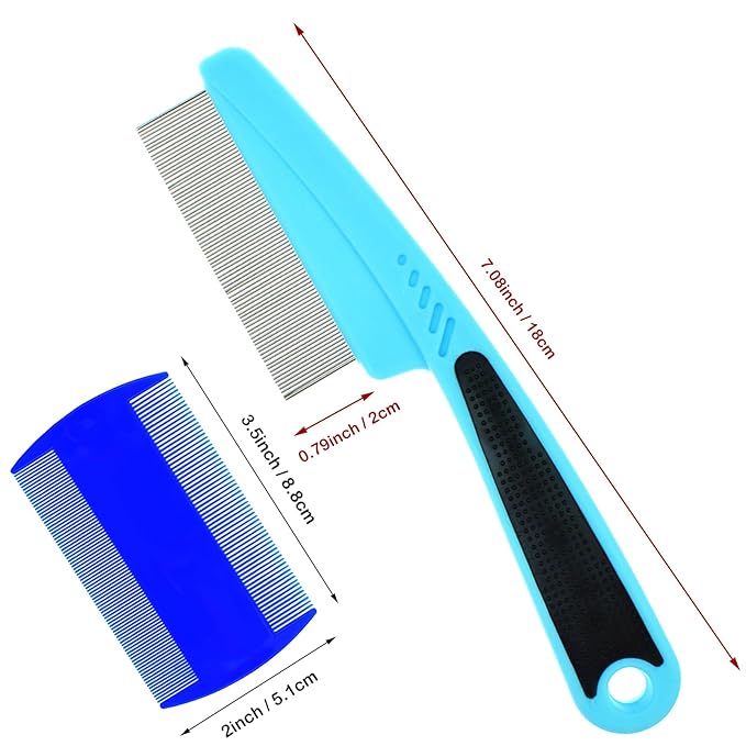 Dog Comb Flea Comb Fine Tooth Tear Stain Grooming Comb for Removing Crust Mucus Stains