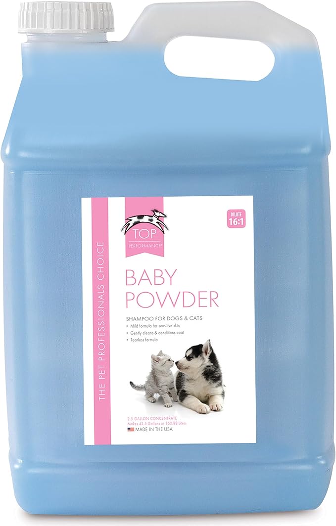 Top Performance Baby Powder Pet Shampoo, 2-1/2-Gallon