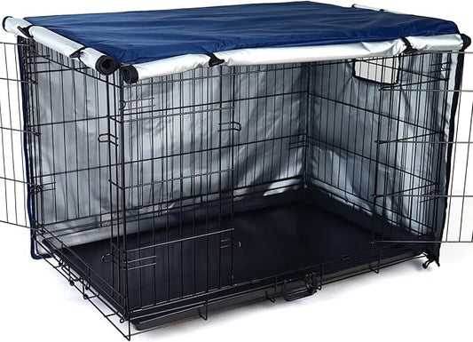 kefit Dog Crate Cover 24 inch, Kennel Cover for Dog Cage, Navy Blue