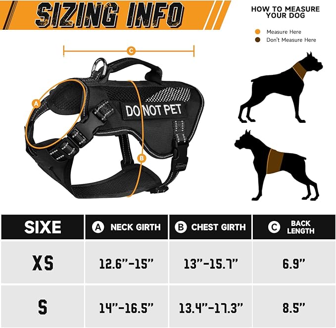 Tactical Dog Harness for Small Dogs, Breathable Mesh Dog Vest Tactical Puppy Harness with Handle, Reflective Military Dog Vests Harness for Outdoor Training Walking