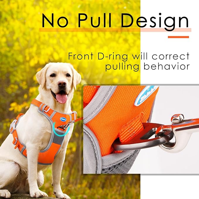 ThinkPet No Pull Harness Breathable Sport Vest with Handle-Dog Harnesses Reflective Adjustable for Medium Large Dogs