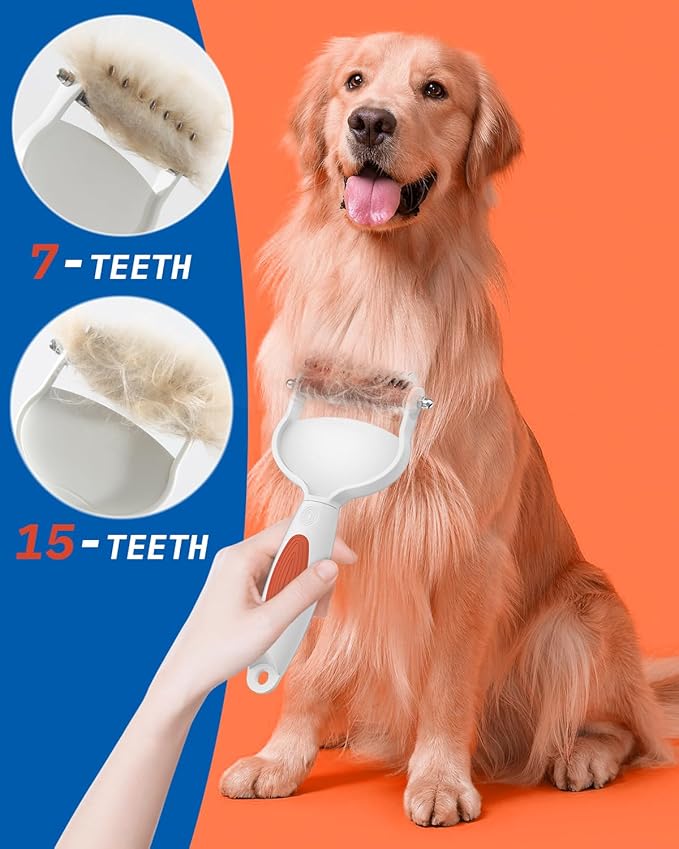 Dog Slicker Brush with Undercoat Rake for Cats, Grooming for Pets, Dogs, Cats