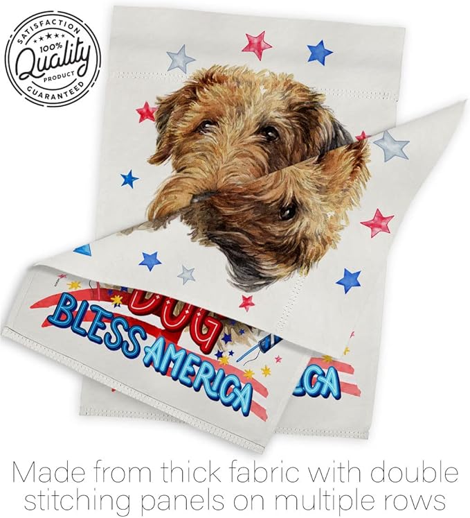 Breeze Decor Patriotic Welsh Terrier Garden House Flag-Set Dog Puppy Spoiled Paw Canine Fur Pet Nature Farm Animal Creature Decoration Banner Small Yard Gift Double-Sided, Made in USA