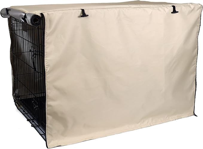 kefit Dog Crate Cover 48 inch, Kennel Cover for Dog Cage, Beige