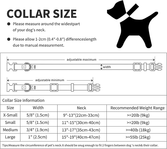 Mile High Life Dog Collar | Nylon Puppy Collars w Cute Patterns | Lightweight Girl Dog Collar | Boy Dog Collar for Small/Medium/Large Dogs (Purple Bone, Medium)