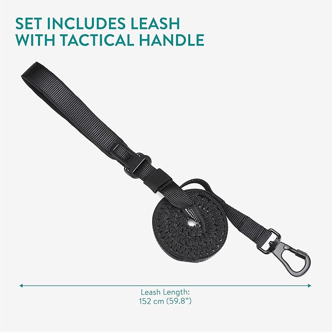 Navaris Tactical Dog Harness and Vest Set - Strong & Adjustable Fit with Metal D Ring, Front Buckles, and Handle - for Military Service Training or Assistance Dogs - Small