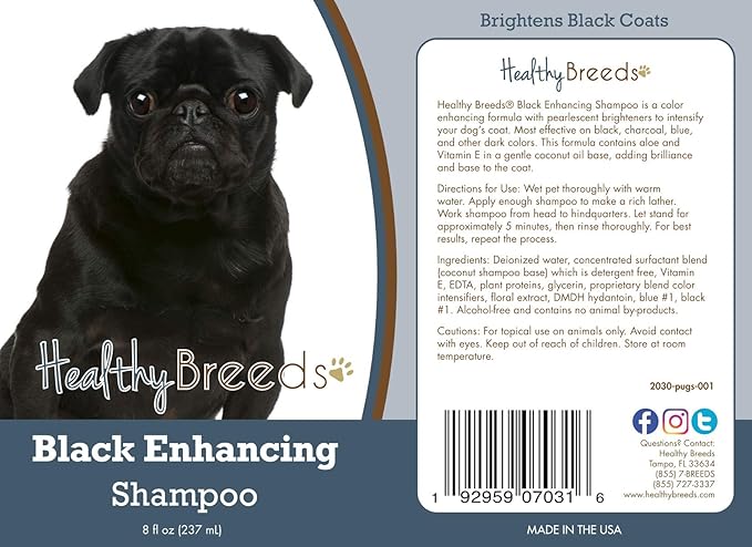 Healthy Breeds Pug Black Enhancing Shampoo 8 oz