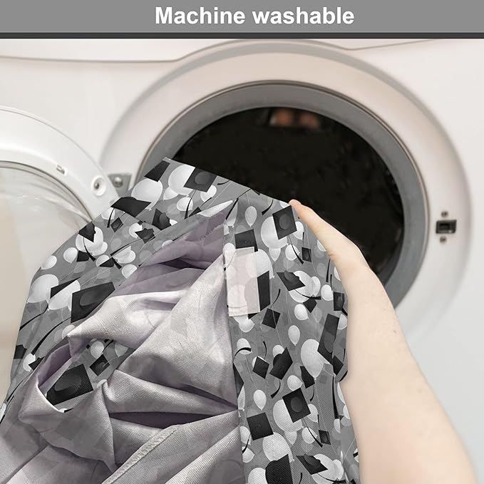 Lunarable Graduation Dog Crate Cover, Clutter of Mortarboard and Balloons in Greyscale Tones, Easy to Use Pet Kennel Cover for Medium Large Dogs, 36 Inch, Charcoal Grey Dimgray