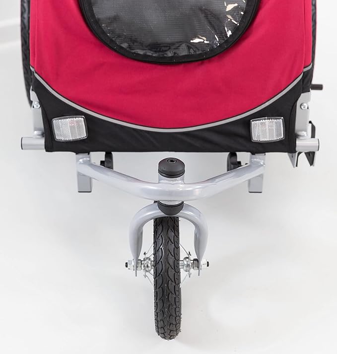 TRIXIE Dog Bike Trailer/Stroller Conversion Kit for TRIXIE 12814 Dog Bike Trailer, Silver/Black
