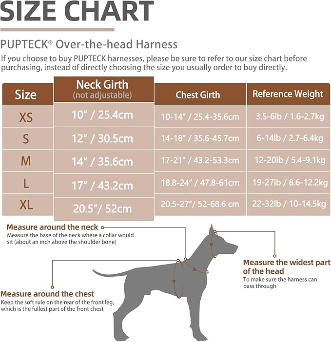 PUPTECK Soft Mesh Dog Harness and Leash Set Pet Puppy Cat Comfort Padded Vest No Pull Harnesses, Solid Purple, M