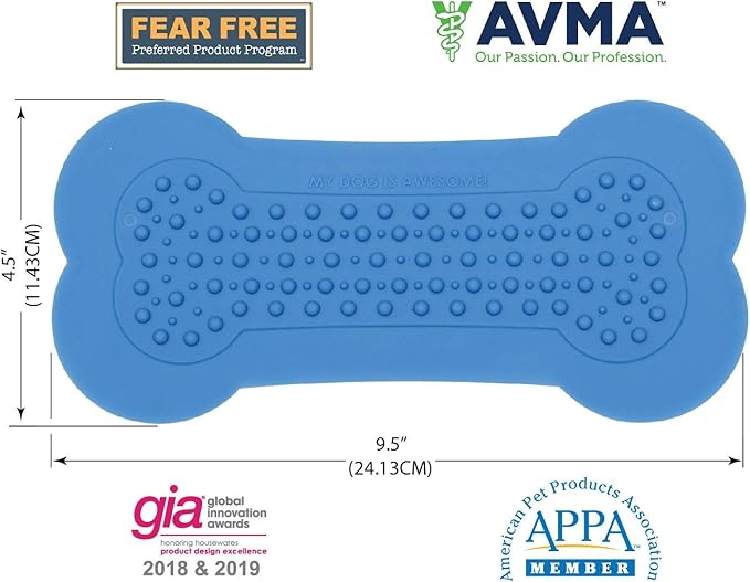 Lick Lick Pad Dog Accessories | Pet Shower Attachment | Dog Peanut Butter Lick Pad | Dog Bathing Station | Dog Bathing Supplies | Veterinarian Used | Suction to Wall | Large