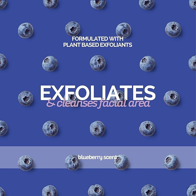 Bark2Basics Face Furst Scrub Dog Shampoo - 16 oz, Exfoliates and Gently Cleans Facial Area, Helps Remove Tear Stains, Blueberry Facial