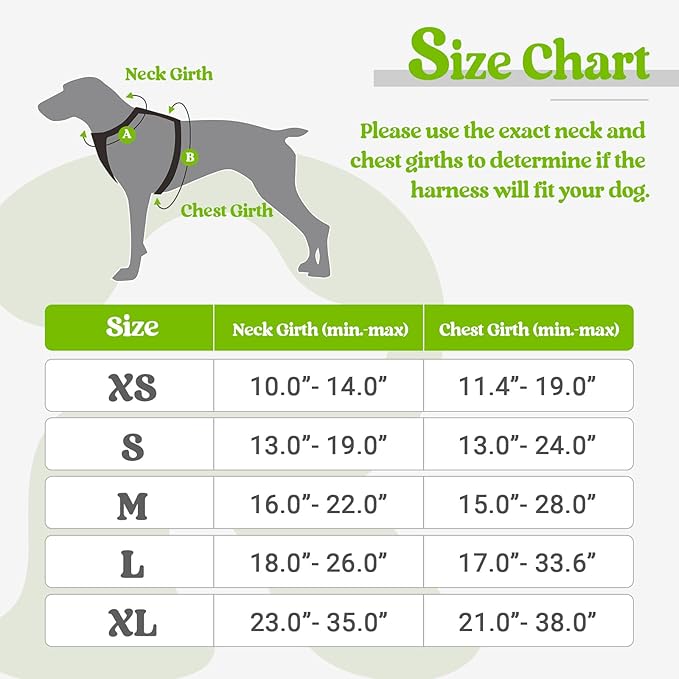 rabbitgoo Dog Harness, No-Pull Pet Harness with 2 Leash Clips, Adjustable Soft Padded Dog Vest, Reflective No-Choke Pet Oxford Vest with Easy Control Handle for Medium Dogs, Wild Lime, M