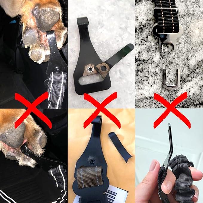 Dog Seat Belt,5-in-1 Multi-Functional Headrest Dog Seat Belt,Dog Car Seatbelt Headrest Restraint Adjustable,Elastic Bungee Dog Vehicle Seatbelt Harness,Pet Dog Seat Belt with Clip Hook & Buckle