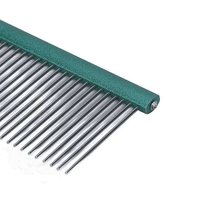 Greyhound Comb For Dogs, Metal Dog Comb Cat Comb For Removing and Knots Dog Combs with Rounded Ends Dog Combs For Grooming Matting Grooming Tool For Long Short Haired Dog