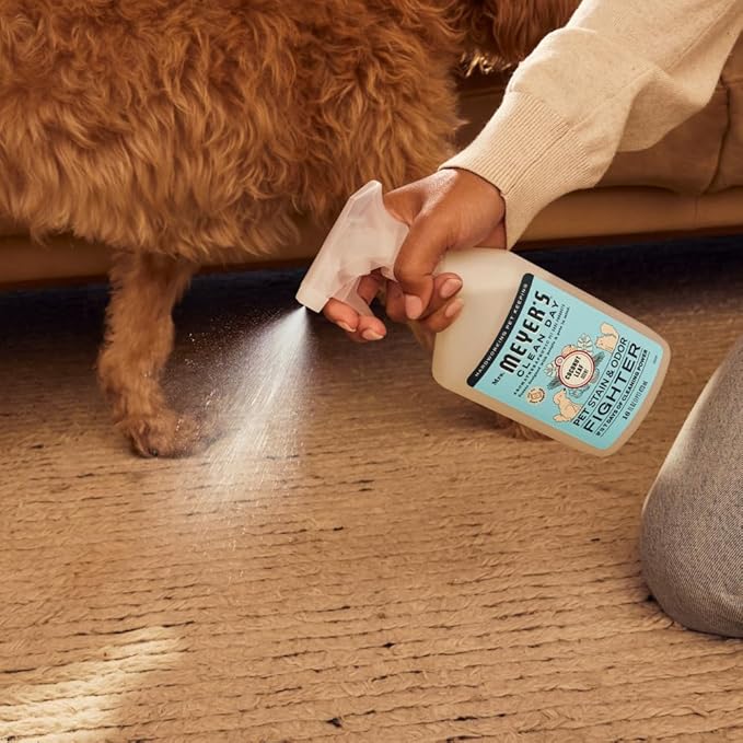 Mrs. Meyer's Clean Day Dog Care Kit, Includes 3in1 Dog Shampoo - White Peach, Dog Deodorizing Spritz - White Peach and Pet Stain & Odor Fighter - Coconut Leaf