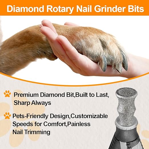 BGTEC Stained Glass Diamond Grinder Bit Head Tools and Diamond Rotary Pet Nail Grinder Bits Dog Nail Grinder Replacement Head