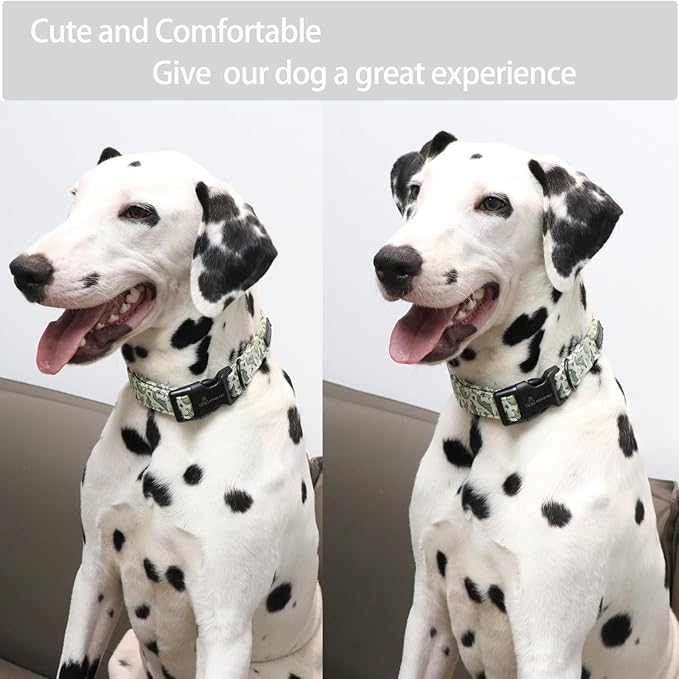 ARING PET Dinosaur Dog Collar-Cute Dog Collar for Small Dogs, Adjustable Comfortable Cotton Boy Dog Collars for Small Medium Large Dogs, X-Small