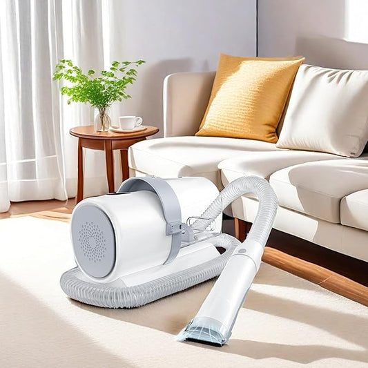 Pet Grooming Vacuum Kit, Hair Vacuum with Cordless Clippers with Capacity, Low Noise Operation, 3 Suction Modes, and 5 Essential Grooming Tools for Dogs and Cats