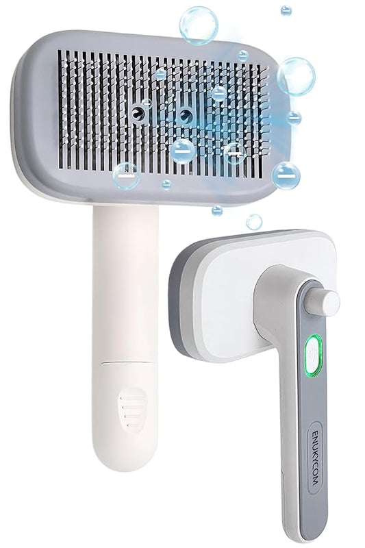 2025 Self-Cleaning Pet Grooming Brush with Negative Ion Technology – Slicker Brush for Cats & Dogs, Reduces Shedding, Gentle on Skin, Easy Release Button for Long & Short Hair